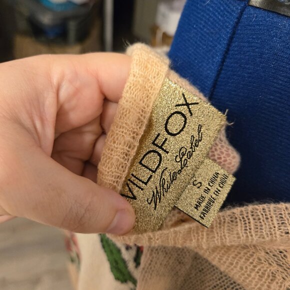 WILDFOX A Rose Is a Rose Sweater Baby, White Label, Size S, EUC - Picture 6 of 6